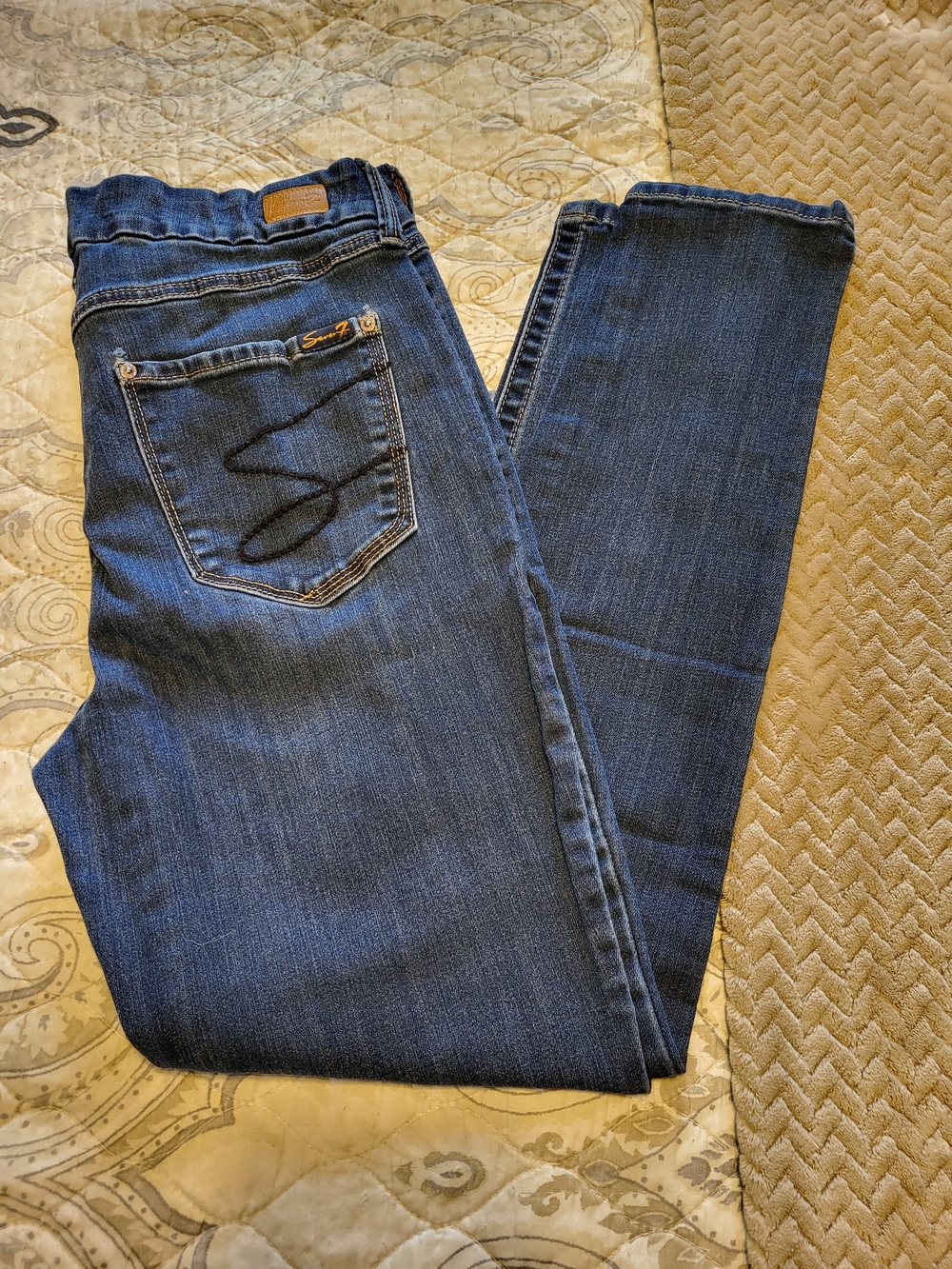 Seven7 Women's Dark Blue Skinny Jeans